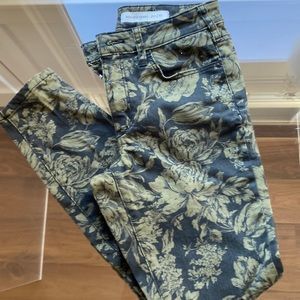 Anthro Pilcro and the Letterpress Floral Jeans